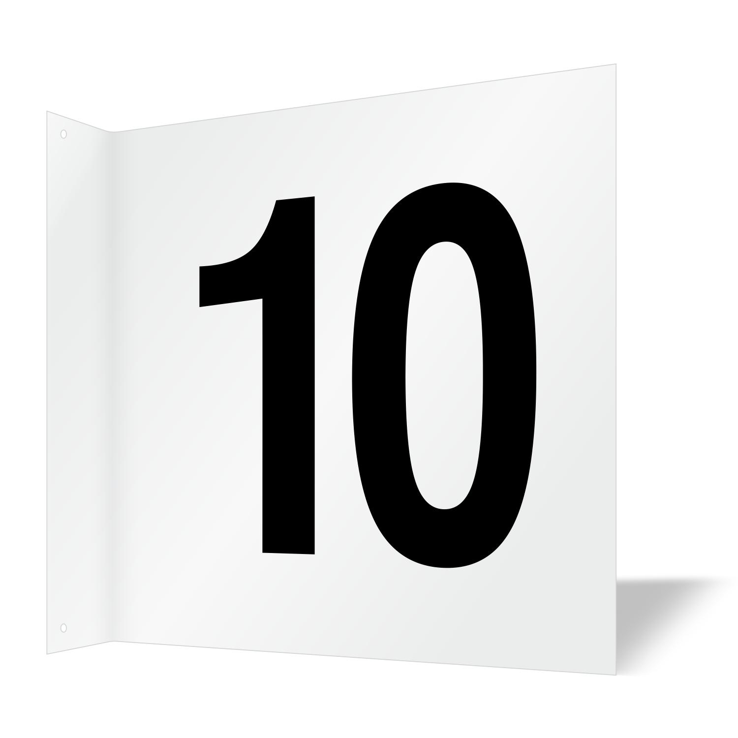 Placuta pentru culoar numărul 10 fata verso