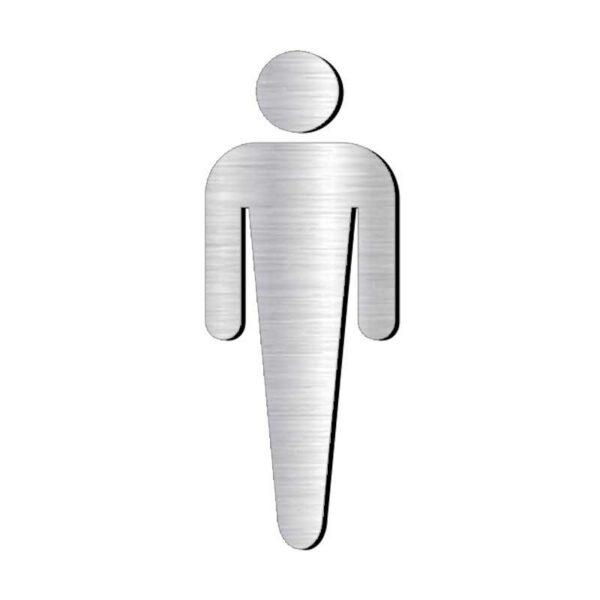 Plăcuță Grup Sanitar Bărbați - Aluminiu și Dibond, Decupată și Personalizabilă