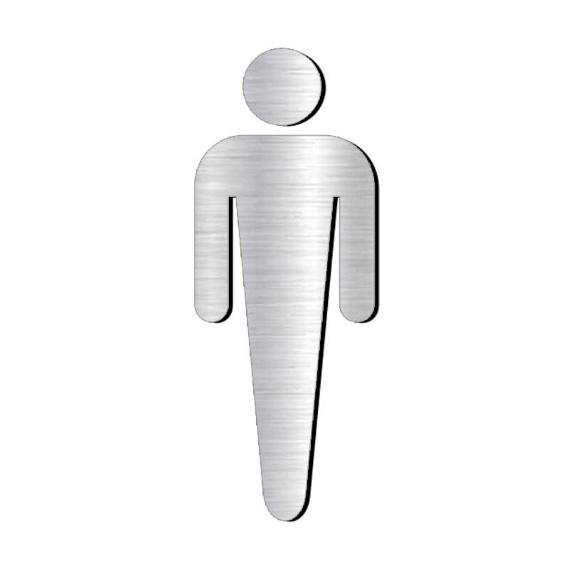 Plăcuță Grup Sanitar Bărbați - Aluminiu și Dibond, Decupată și Personalizabilă