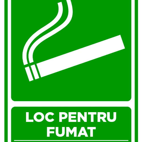 Semn de loc pentru fumat smoking area