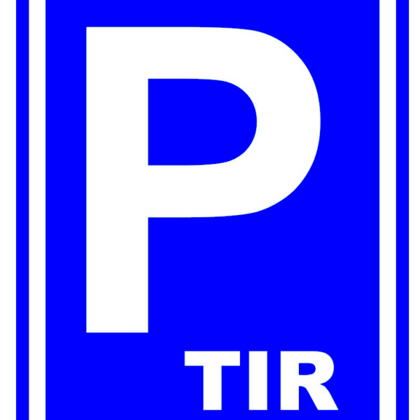 Parking lot for road sign