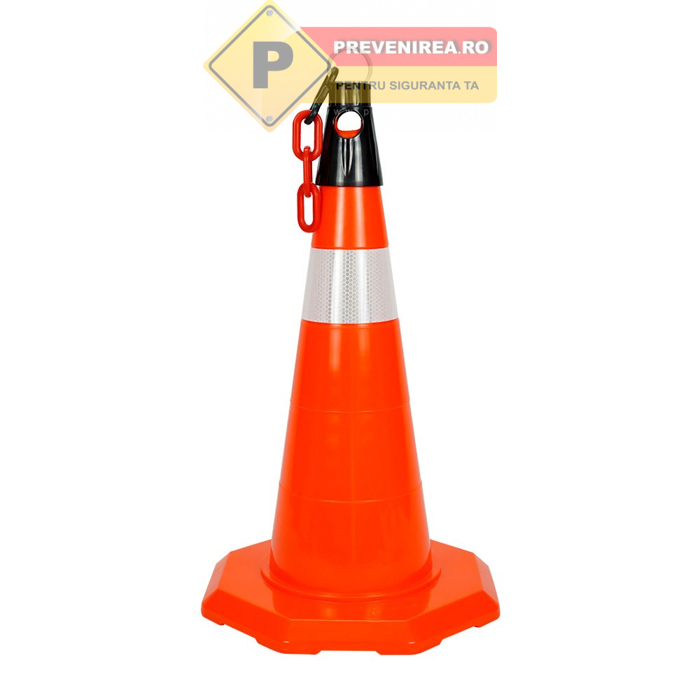 Con de Protecție Flexibil din TPE - 52 cm cu Folie Reflectorizantă