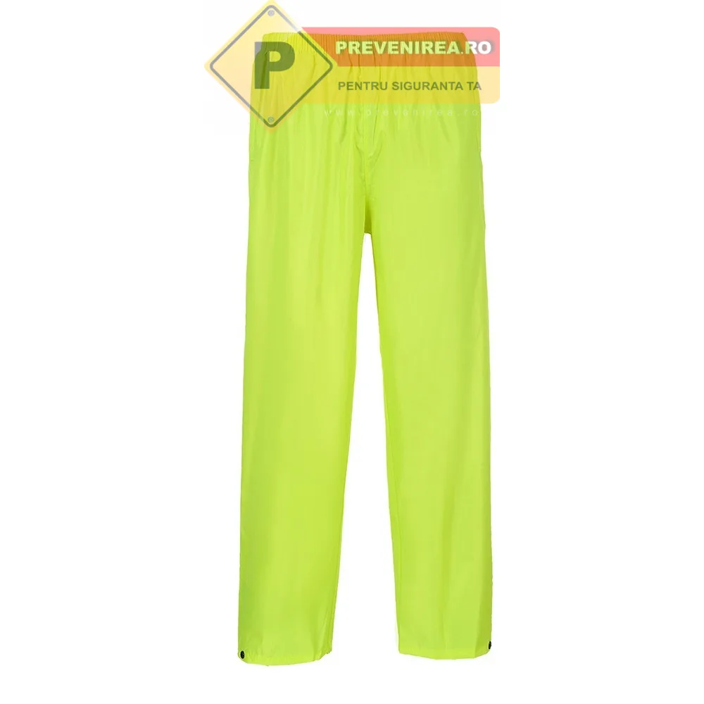 Pantalon galben impermeabil pentru protectie