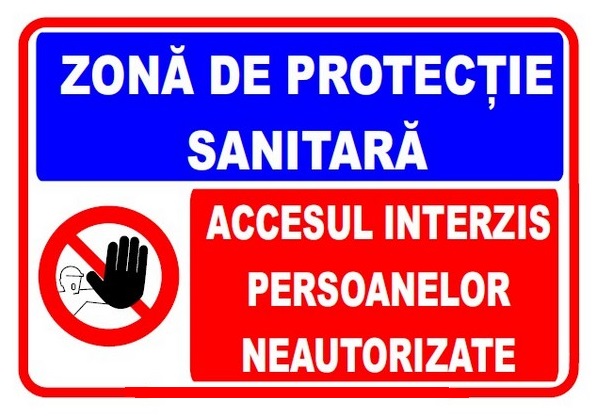 Semn pentru zona de protectie sanitara