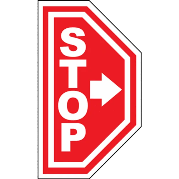 Etichetă Stop pentru Pardoseli Industriale - Siguranță și Vizibilitate în Spații de Lucru