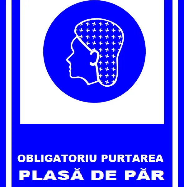 Placuta obligatoriu purtarea plasa de par