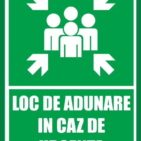 Placuta industriala pentru loc de adunare in caz de urgenta