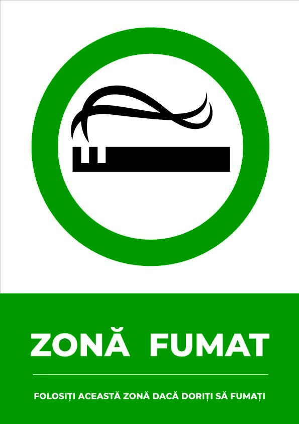 Semn pentru zona fumat folositi aceasta zona daca doriti sa fumati