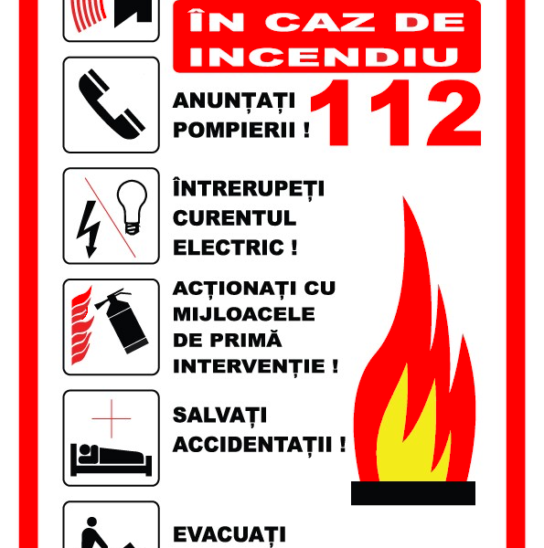 Semn pentru alarma in caz de incendiu