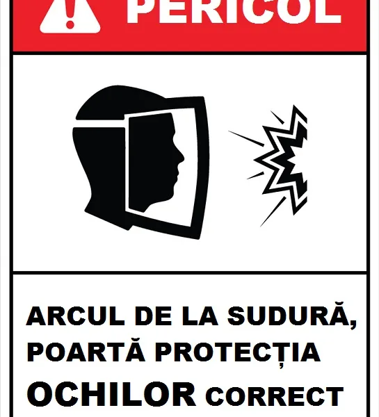 Placuta arcul de la sudura poarta protectia ochilor