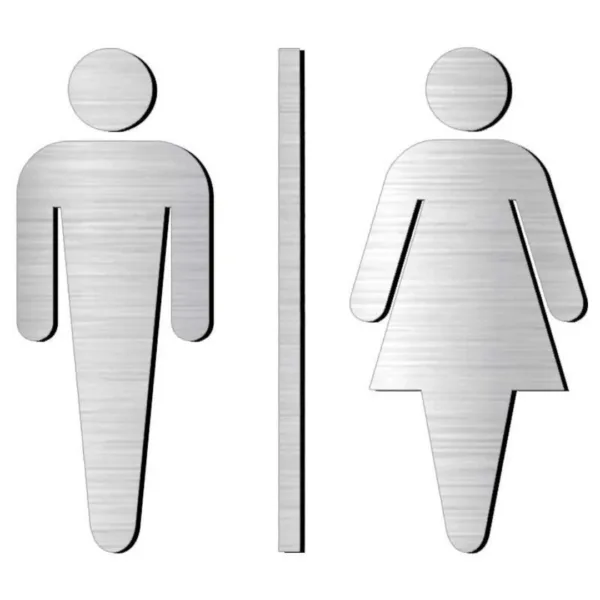 Set Plăcuțe Grup Sanitar - Femei și Bărbați, Aluminiu și Dibond, Decupate și Personalizabile