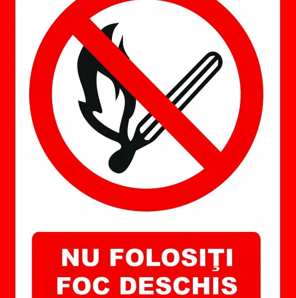 Placute nu folositi foc deschis