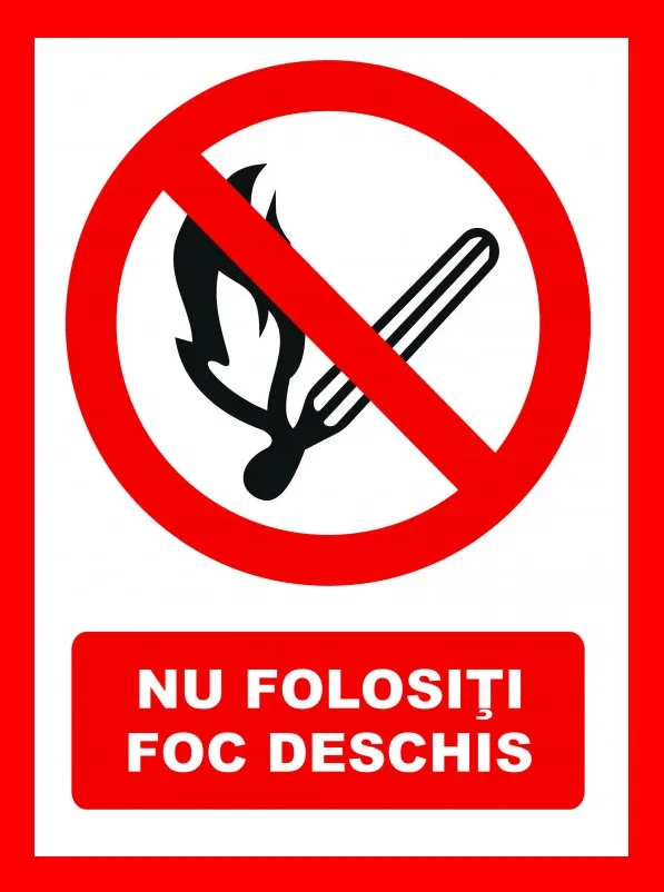 Placute nu folositi foc deschis