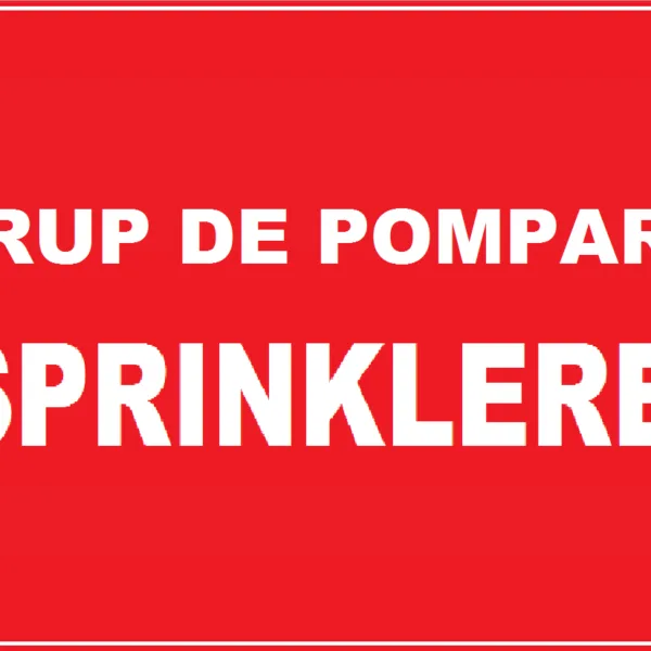 Placuta pentru  grup de pompare incendiu sprinklere