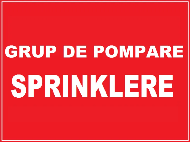 Placuta pentru  grup de pompare incendiu sprinklere