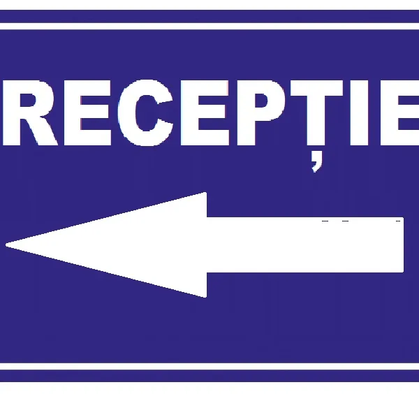 Placuta pentru receptie la stanga