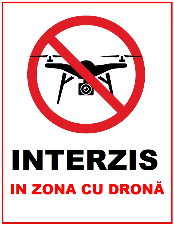 Placuta interzis in zona cu drona