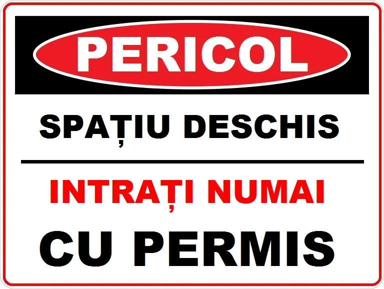 Placuta spatiu deschis intrare numai cu permis