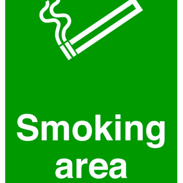 Sign smoking area