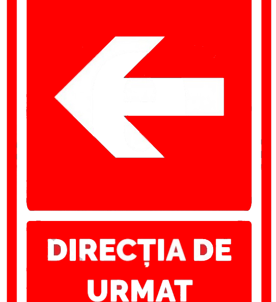 Semn de directie de urmat sageata in stanga