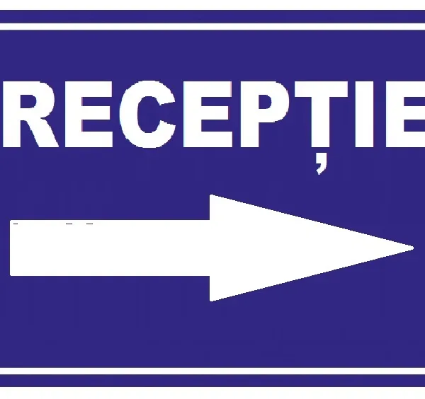 Placuta pentru receptie la dreapta