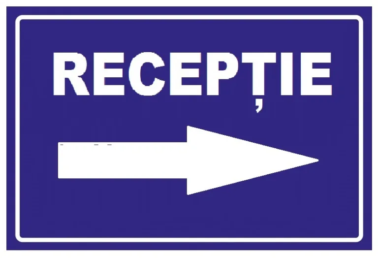 Placuta pentru receptie la dreapta
