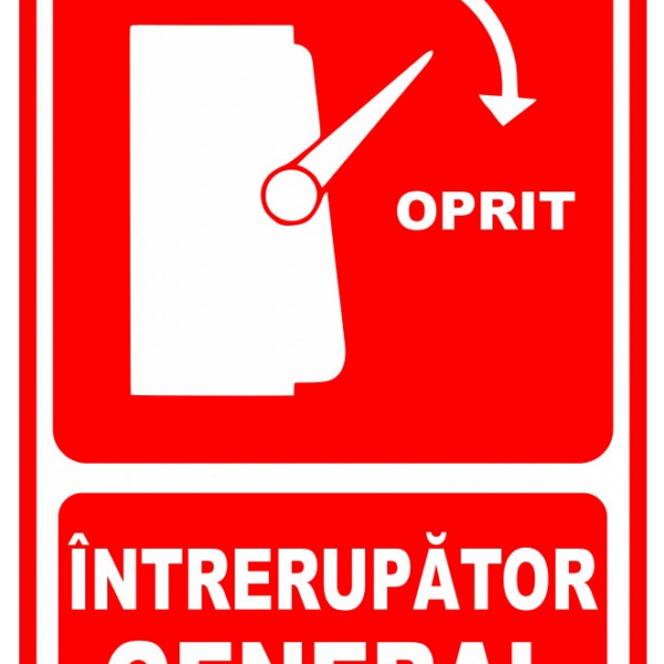 indicator pornit oprit intrerupator general
