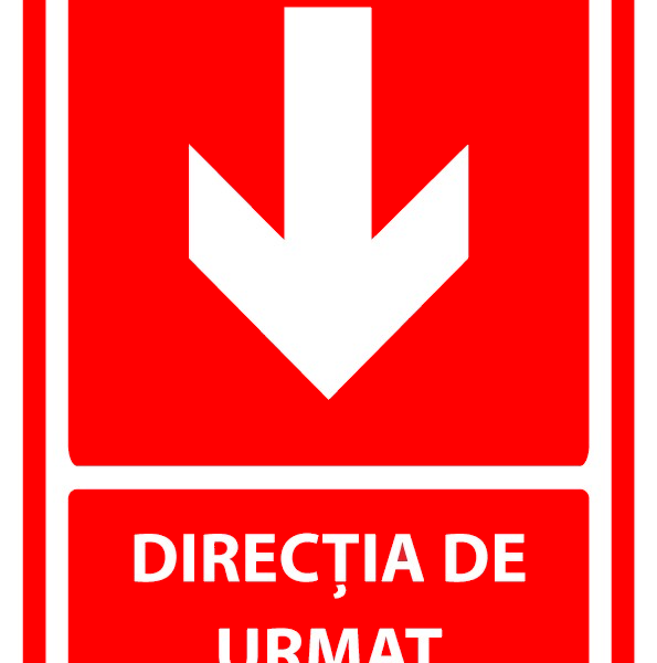Semn de directie de urmat sageata in jos