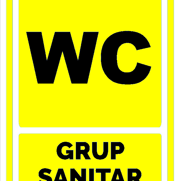 Indicator galben wc grup sanitar