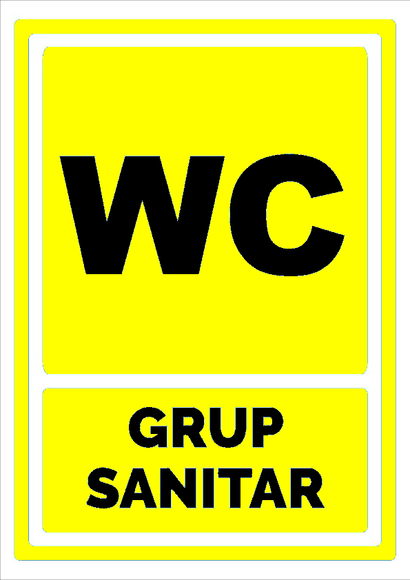 Indicator galben wc grup sanitar
