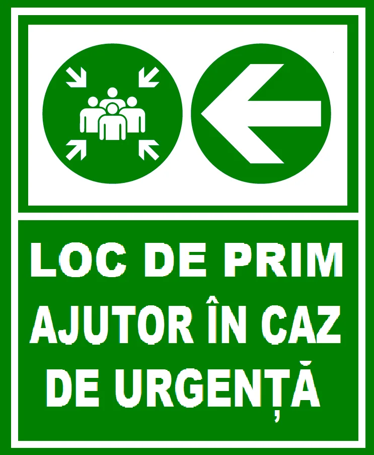 Placuta pentru loc de adunare in caz de urgenta la stanga