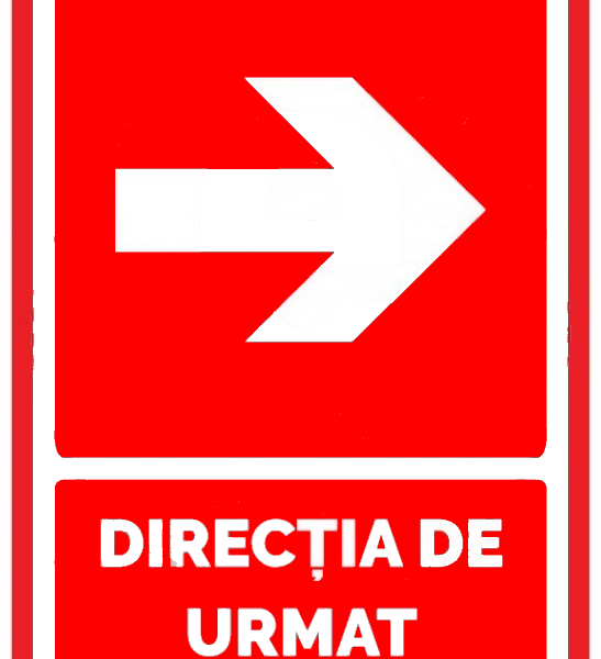 Semn de directie de urmat sageata in dreapta