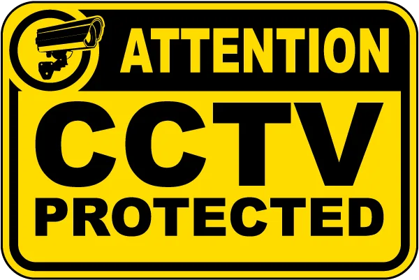 Semn de Securitate CCTV - Avertisment Vizibil pentru Intrusi și Vizitatori