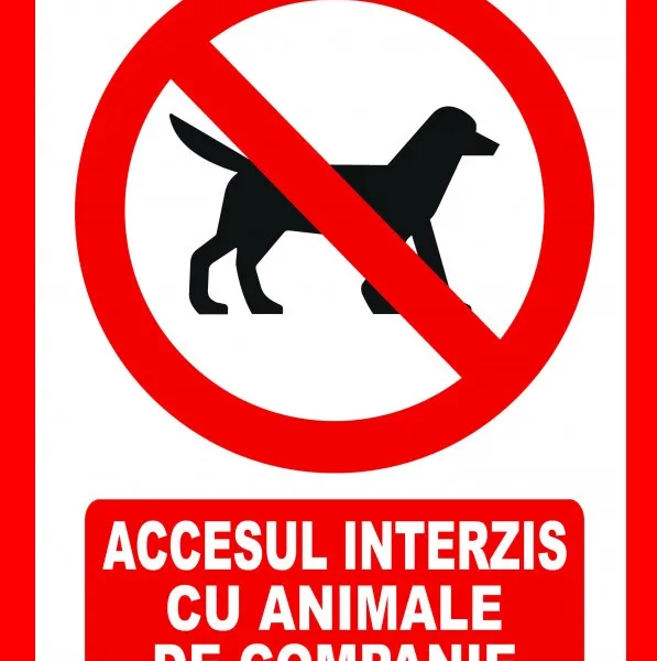Placuta accesul interzis cu animale de companie