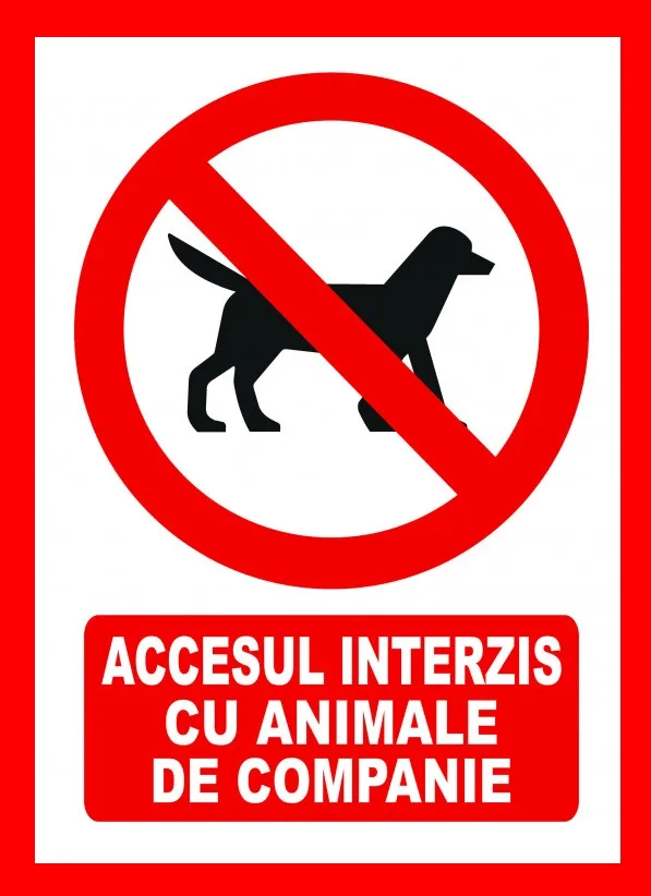 Placuta accesul interzis cu animale de companie