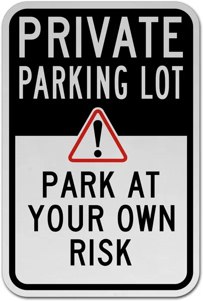 Private Parking Lot Sign