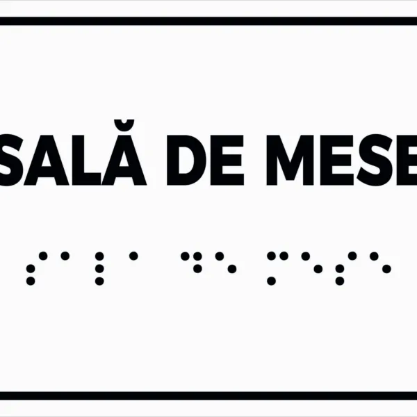 Placuta braille SALA DE MESE pentru nevazatori
