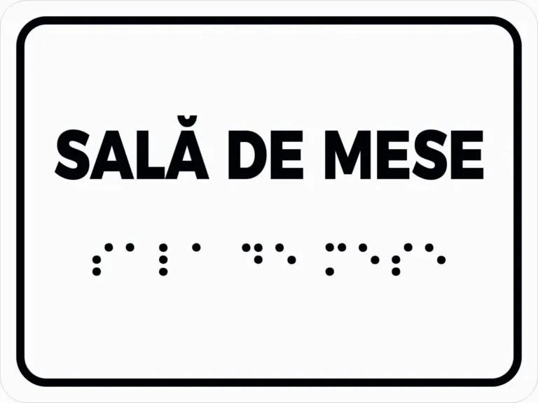 Placuta braille SALA DE MESE pentru nevazatori