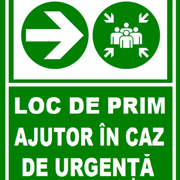 Placuta pentru loc de adunare in caz de urgenta la drepata