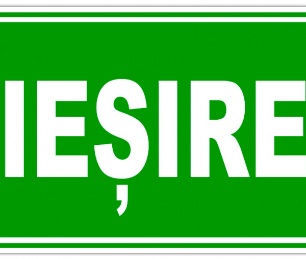 Indicator pentru Uși de Ieșire - Semnalizare Standard de Evacuare
