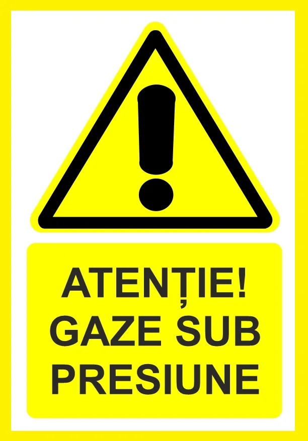 Placuta atentie gaze sub presiune