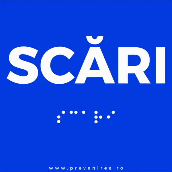 Placuta braille scari pentru nevazatori