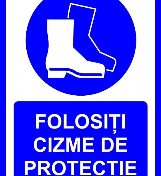 Placuta folositi cizme de protectie