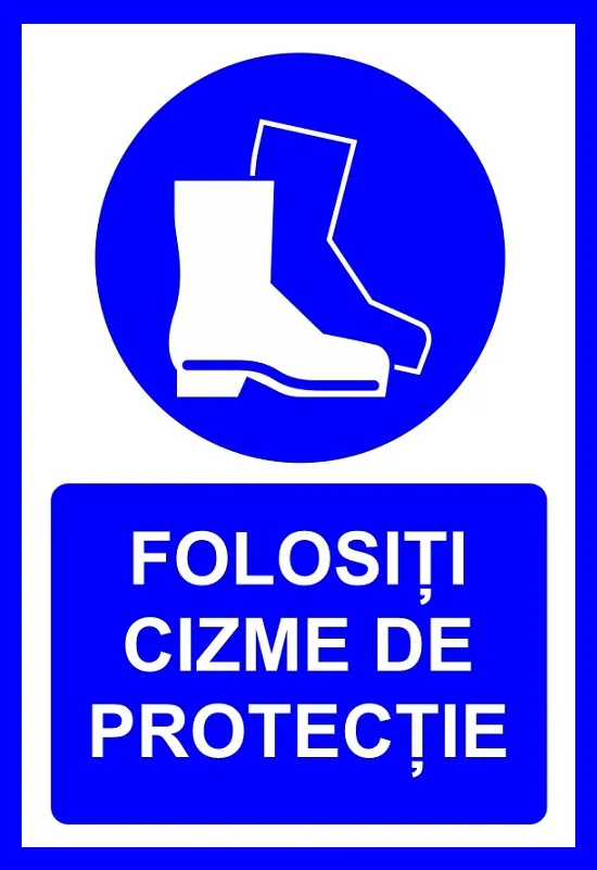 Placuta folositi cizme de protectie