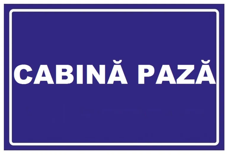 Placuta pentru cabina paza