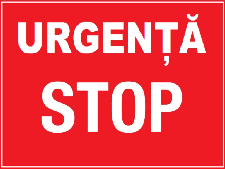 Placuta pentru urgenta stop
