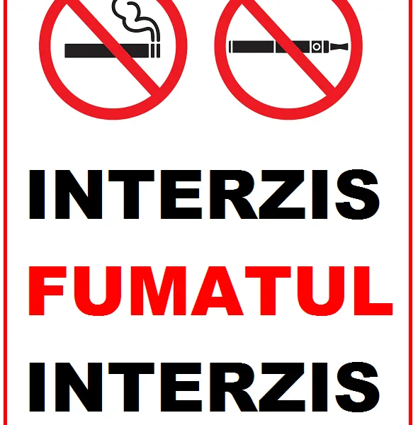 Placuta interzis fumatul interzis tigarile electronice