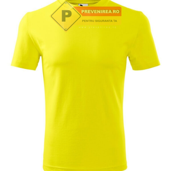 Tricou galben deschis clasic de barbat