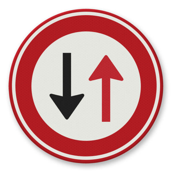 Prioritate față de traficul din sens opus aluminiu