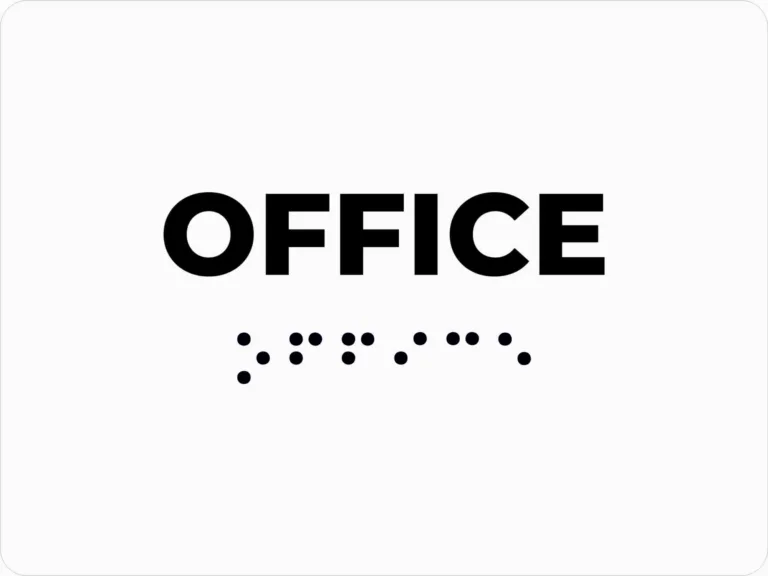 Placuta braille OFFICE birou pentru nevazatori